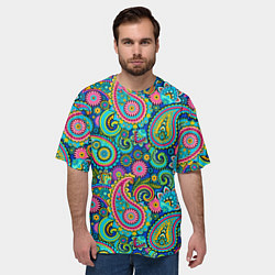 Футболка оверсайз мужская Славянские Узоры, цвет: 3D-принт — фото 2