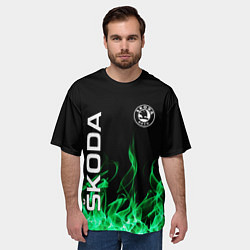 Футболка оверсайз мужская SKODA, цвет: 3D-принт — фото 2