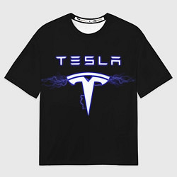 Футболка оверсайз мужская TESLA, цвет: 3D-принт