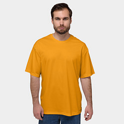 Футболка оверсайз мужская Цвет Шафран без рисунка, цвет: 3D-принт — фото 2
