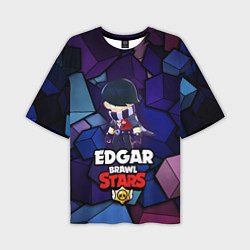 Футболка оверсайз мужская BRAWL STARS EDGAR, цвет: 3D-принт