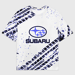 Футболка оверсайз мужская SUBARU, цвет: 3D-принт
