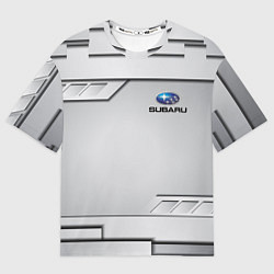 Футболка оверсайз мужская SUBARU СУБАРУ, цвет: 3D-принт