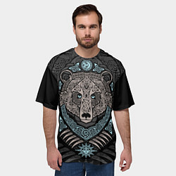 Футболка оверсайз мужская Медведь, цвет: 3D-принт — фото 2