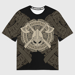 Футболка оверсайз мужская Воин, цвет: 3D-принт