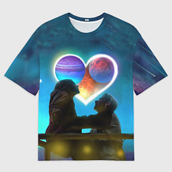 Мужская футболка оверсайз Ваня Дмитриенко Венера-Юпитер