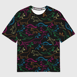 Футболка оверсайз мужская Динозавры, цвет: 3D-принт