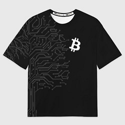 Футболка оверсайз мужская БИТКОИН BITCOIN, цвет: 3D-принт