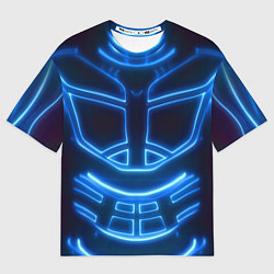 Футболка оверсайз мужская Неоновая броня Neon Armor, цвет: 3D-принт