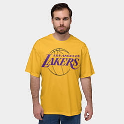 Футболка оверсайз мужская Лос-Анджелес Лейкерс Форма1, цвет: 3D-принт — фото 2