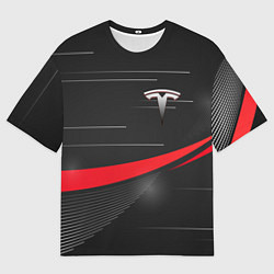 Мужская футболка оверсайз TESLA ABSTRACT ТЕСЛА СПОРТ