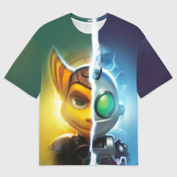 Футболка оверсайз мужская Рэтчет и Кланr, цвет: 3D-принт
