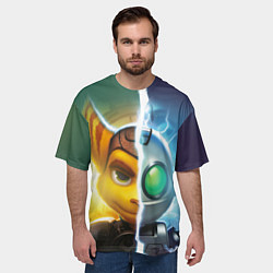 Футболка оверсайз мужская Рэтчет и Кланr, цвет: 3D-принт — фото 2