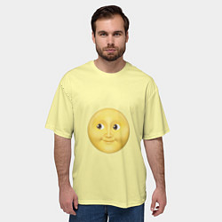 Футболка оверсайз мужская Светлая луна, цвет: 3D-принт — фото 2