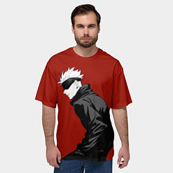 Футболка оверсайз мужская Годжо Магическая Битва арт02, цвет: 3D-принт — фото 2