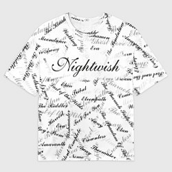 Мужская футболка оверсайз Nightwish Songs Найтвиш песни Z