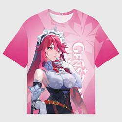 Футболка оверсайз мужская GENSHIN IMPACT, РОЗАРИЯ, цвет: 3D-принт