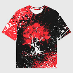 Футболка оверсайз мужская САКУРА SAKURA ВИШНЯ, цвет: 3D-принт