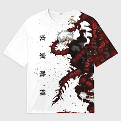 Футболка оверсайз мужская Какуджа Токийский гуль, цвет: 3D-принт