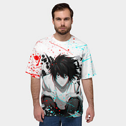 Футболка оверсайз мужская DEATH NOTE ТЕТРАДЬ СМЕРТИ, цвет: 3D-принт — фото 2
