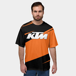 Футболка оверсайз мужская KTM КТМ, цвет: 3D-принт — фото 2