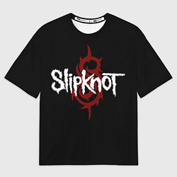 Мужская футболка оверсайз Slipknot Надпись
