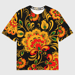 Футболка оверсайз мужская Хохлома, цвет: 3D-принт