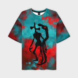 Футболка оверсайз мужская Сиреноголовый и Лошадь монстры, цвет: 3D-принт