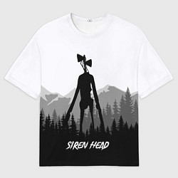 Футболка оверсайз мужская SIREN HEAD DARK FOREST, цвет: 3D-принт