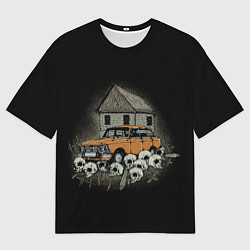 Мужская футболка оверсайз Истребитель дачников