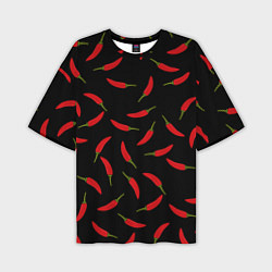 Мужская футболка оверсайз Chili peppers