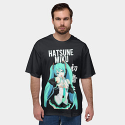 Футболка оверсайз мужская Hatsune Miku Хацунэ Мику, цвет: 3D-принт — фото 2