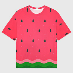 Футболка оверсайз мужская Текстура арбуза, цвет: 3D-принт