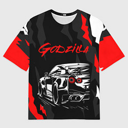 Мужская футболка оверсайз NISSAN GT-R GODZILLA