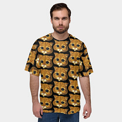 Футболка оверсайз мужская Кот в сапогах из Шрека, цвет: 3D-принт — фото 2