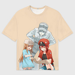 Футболка оверсайз мужская Клетки за работой, цвет: 3D-принт