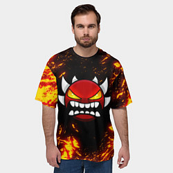 Футболка оверсайз мужская Geometry Dash: Demon Z, цвет: 3D-принт — фото 2