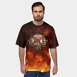 Футболка оверсайз мужская Path of Exile Logo Путь изгнанника Лого Z, цвет: 3D-принт — фото 2