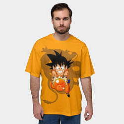 Футболка оверсайз мужская Kid Goku, цвет: 3D-принт — фото 2