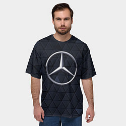 Футболка оверсайз мужская MERCEDES BENZ 3D Geometry 3Д, цвет: 3D-принт — фото 2