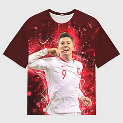 Мужская футболка оверсайз Lewandowski Левандовски 9