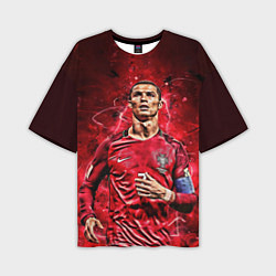 Футболка оверсайз мужская Cristiano Ronaldo Portugal, цвет: 3D-принт