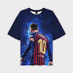 Футболка оверсайз мужская Leo Messi Лео Месси 10, цвет: 3D-принт