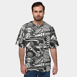 Футболка оверсайз мужская Механика Автомобиль, цвет: 3D-принт — фото 2