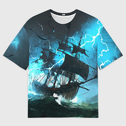 Мужская футболка оверсайз Летучий голландец