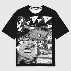 Футболка оверсайз мужская Initial d, цвет: 3D-принт