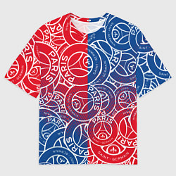 Футболка оверсайз мужская ФК ПСЖ PARIS SAINT GERMAIN, цвет: 3D-принт