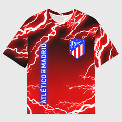 Футболка оверсайз мужская АТЛЕТИКО МАДРИД МОЛНИИ, цвет: 3D-принт
