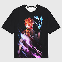 Мужская футболка оверсайз ТАРТАЛЬЯ - GENSHIN IMPACT NEON