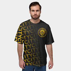 Футболка оверсайз мужская МАНЧЕСТЕР СИТИ ЗОЛОТО GOLD, цвет: 3D-принт — фото 2
